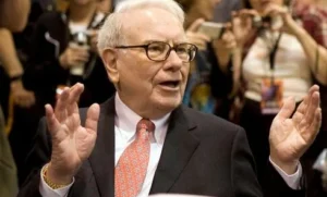 Warren Buffett is talking to people.