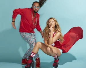 Chris Brown is dancing with the girl.
