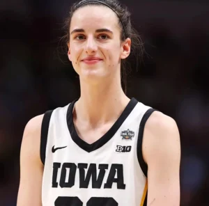 Caitlin Clark is smiling.