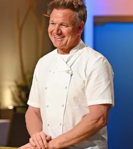 Gordon Ramsay is laughing.