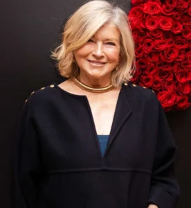 Martha Stewart is laughing.