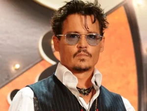 Johnny Depp is standing still.