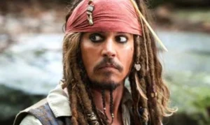 Johnny Depp has big hair.